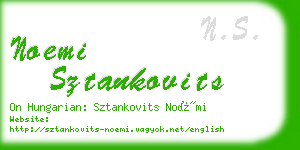 noemi sztankovits business card